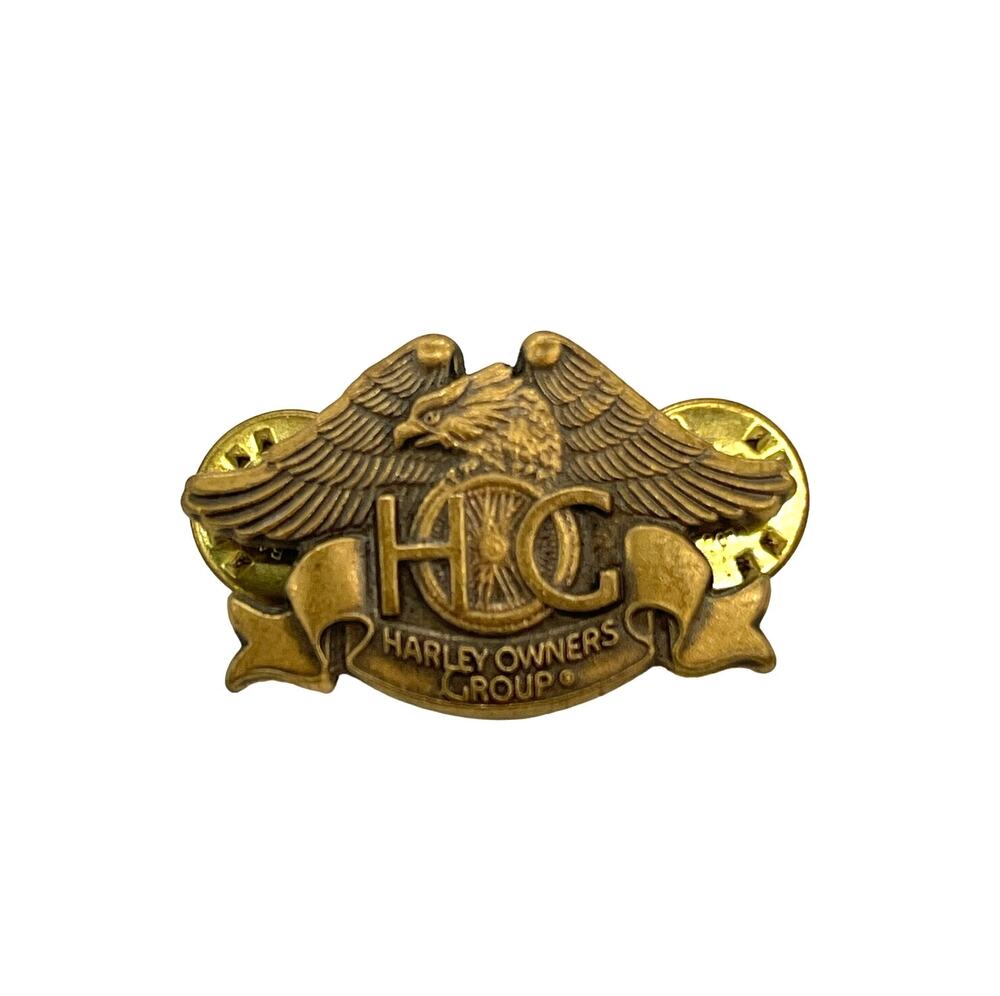 Harley Davidson 1993 HOG Harley Owners Group Brass Pin with Eagle